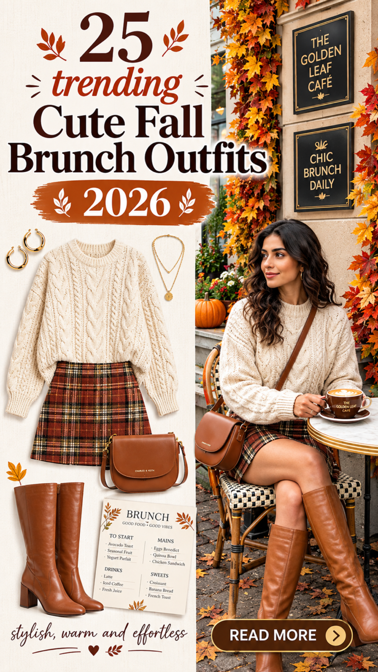 25 Cute Fall Brunch Outfits 2026 | Chic, Cozy & Stylish Fall Brunch Outfit Ideas
