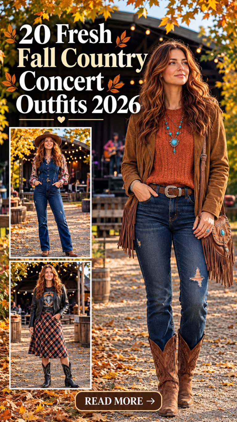 20 Fall Country Concert Outfits 2026 | Cute, Chic & Trendy Fall Country Concert Outfit Ideas