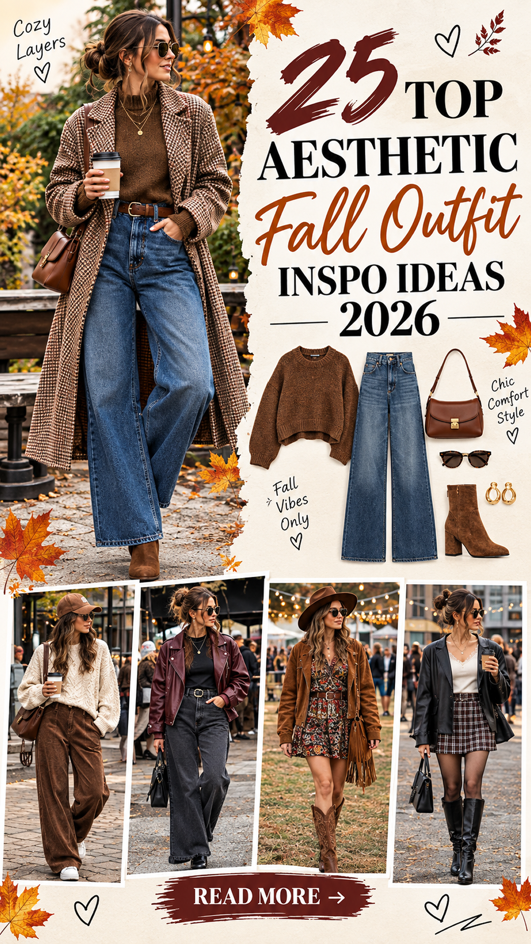 25 Aesthetic Fall Outfit Inspo Ideas 2026 | Cute, Cozy & Trendy Fall Outfit Inspiration