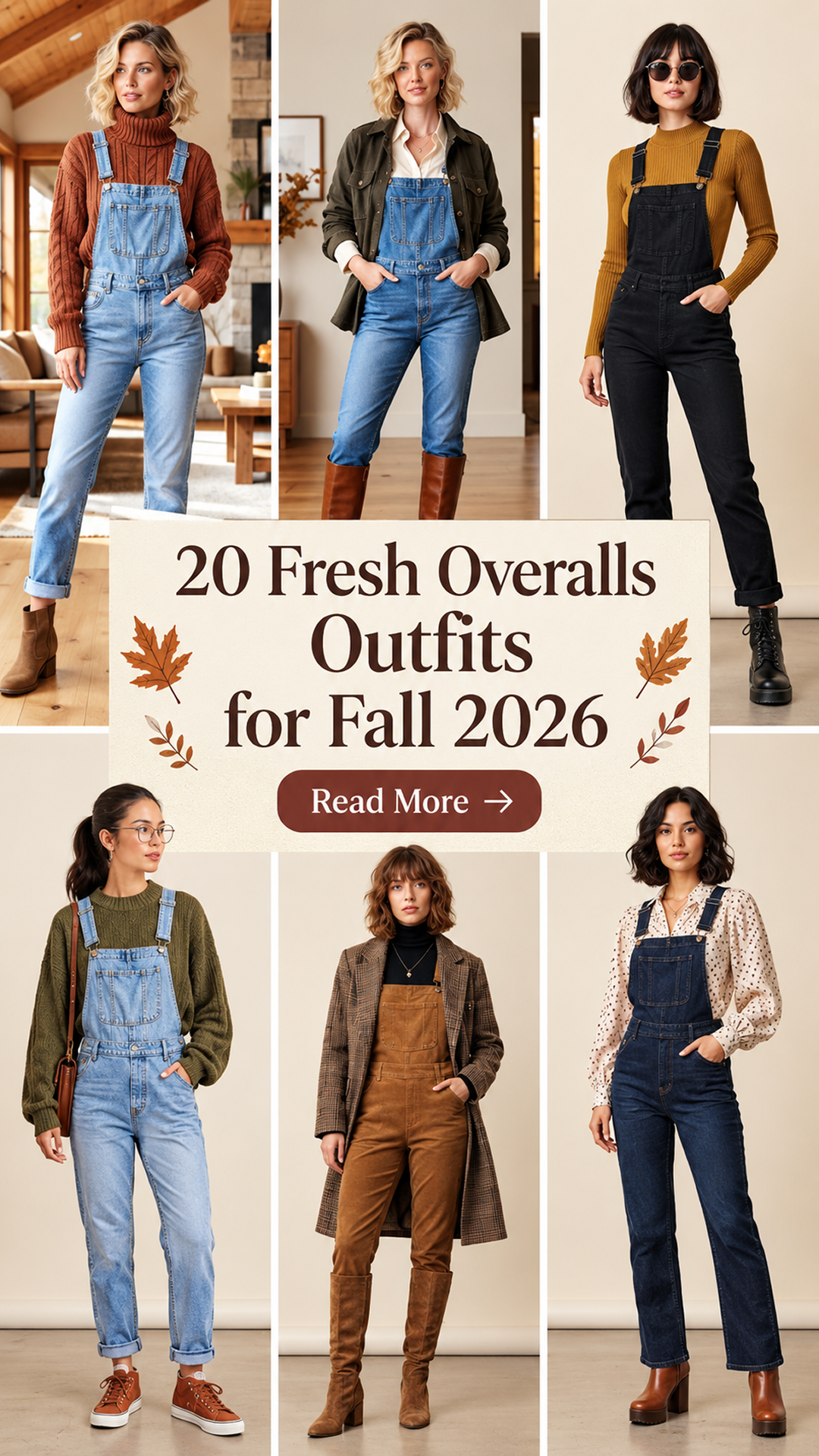 20 Overalls Outfits for Fall 2026 | Cute, Chic & Stylish Overalls Outfit Ideas for Fall