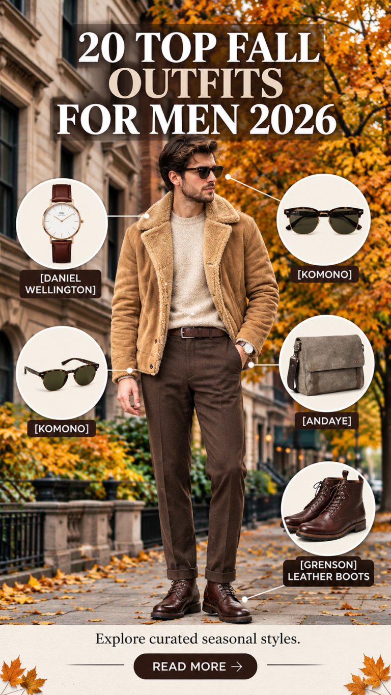 20 Fall Outfits for Men 2026 | Stylish, Casual & Trendy Fall Outfit Ideas for Men