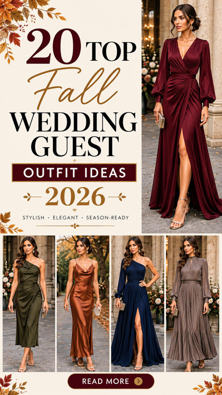 20 Fall Wedding Guest Outfit Ideas 2026 | Chic & Elegant Fall Wedding Guest Dresses