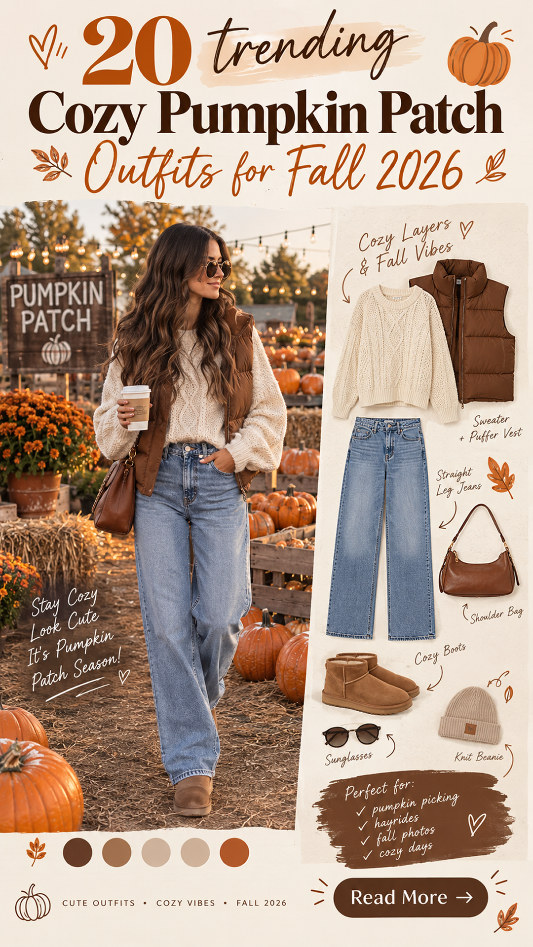 20 Cozy Pumpkin Patch Outfits for Fall 2026 | Cute, Chic & Stylish Pumpkin Patch Outfit Ideas