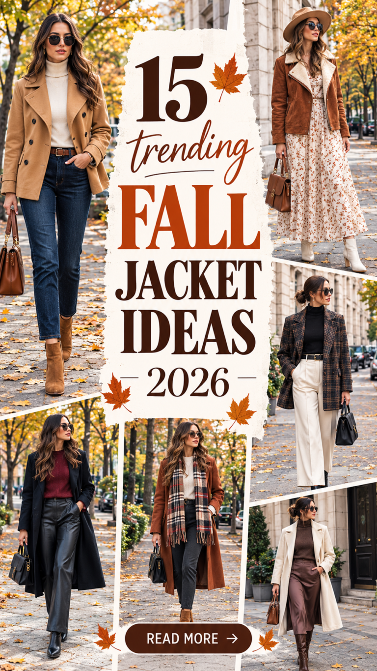 15 Fall Jacket Outfit Ideas 2026 | Cute, Chic & Stylish Fall Jackets Outfit Inspiration