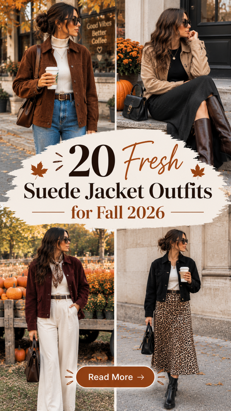 20 Suede Jacket Outfits for Fall 2026 | Chic, Cute & Trendy Suede Jacket Outfit Ideas