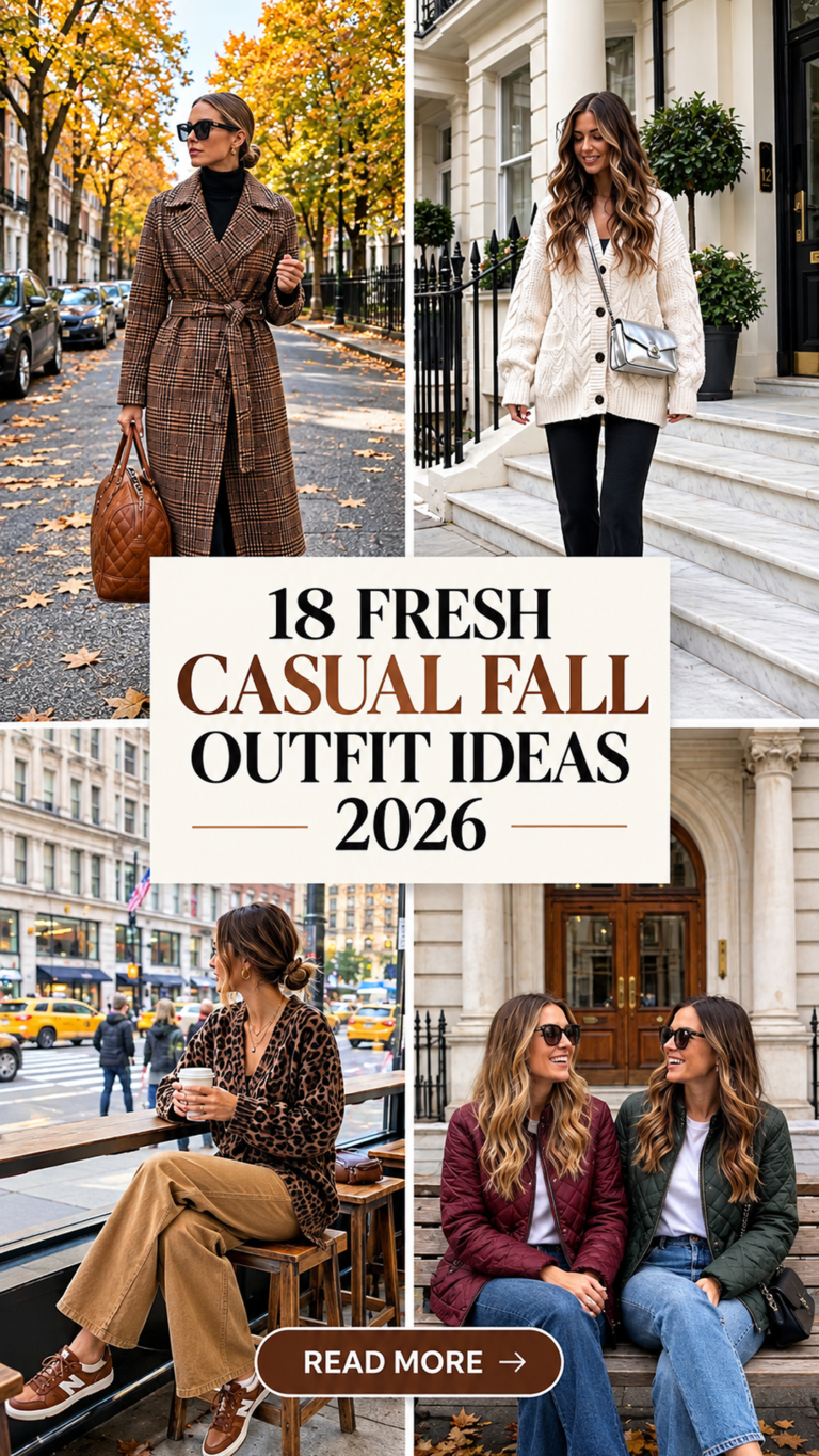 18 Casual Fall Outfit Ideas 2026 for Effortless Everyday Style