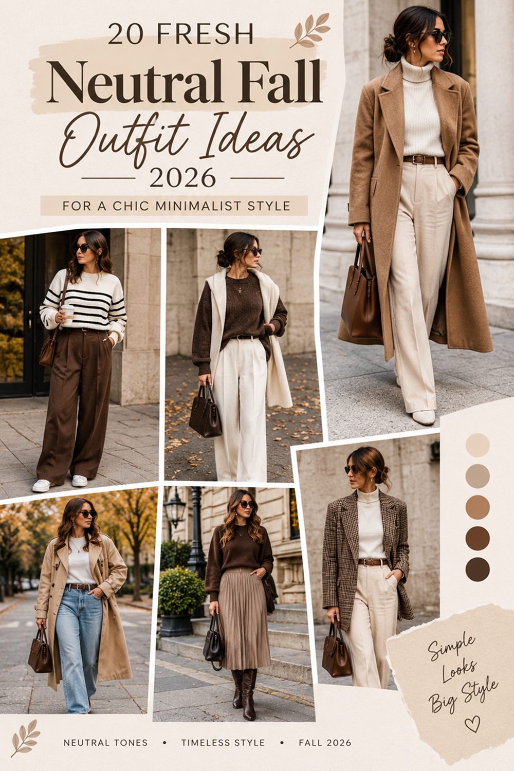 20 Neutral Fall Outfit Ideas 2026 for a Chic Minimalist Style