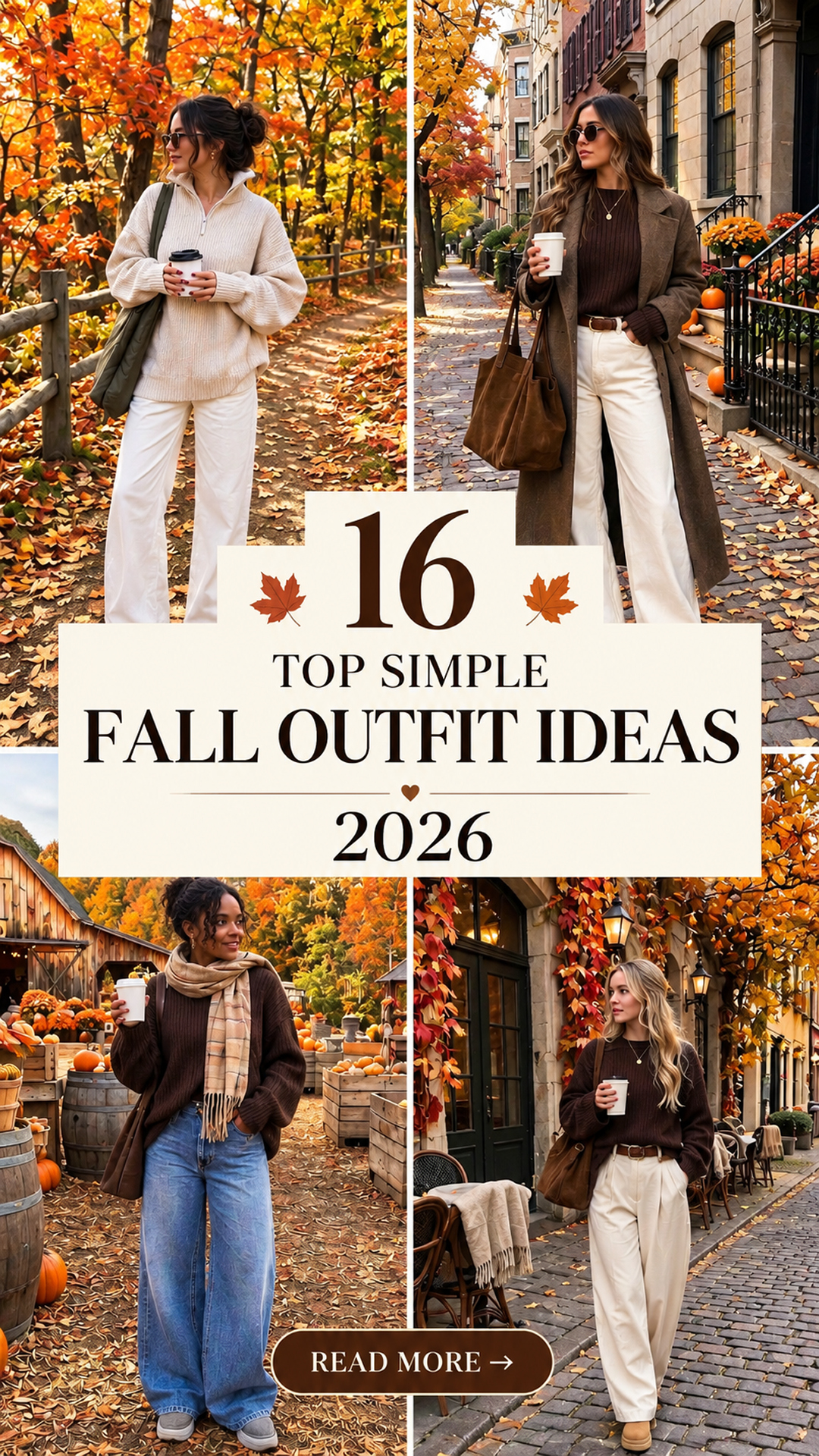 16 Simple Fall Outfit Ideas 2026 for an Effortlessly Stylish Wardrobe