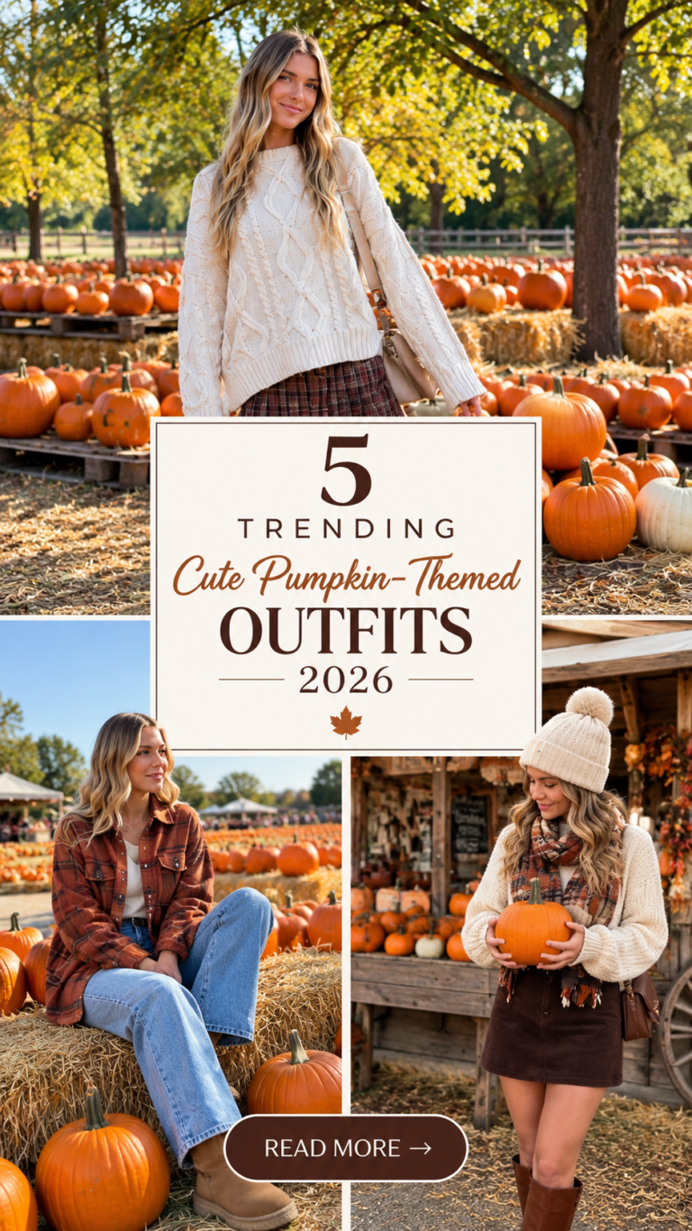 18 Cute Pumpkin-Themed Outfits 2026 for a Festive & Cozy Autumn Look