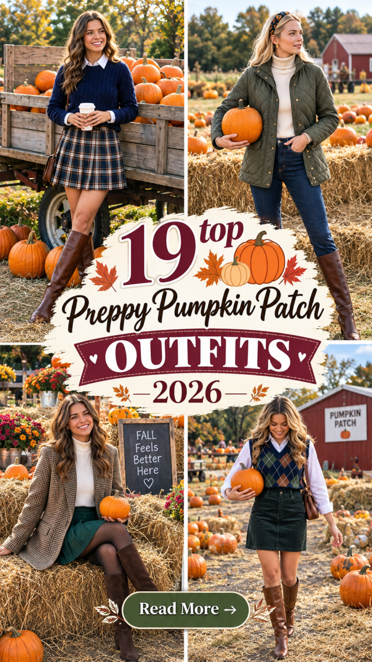 19 Preppy Pumpkin Patch Outfits 2026 | Cute Sweater Vests & Plaid Skirts