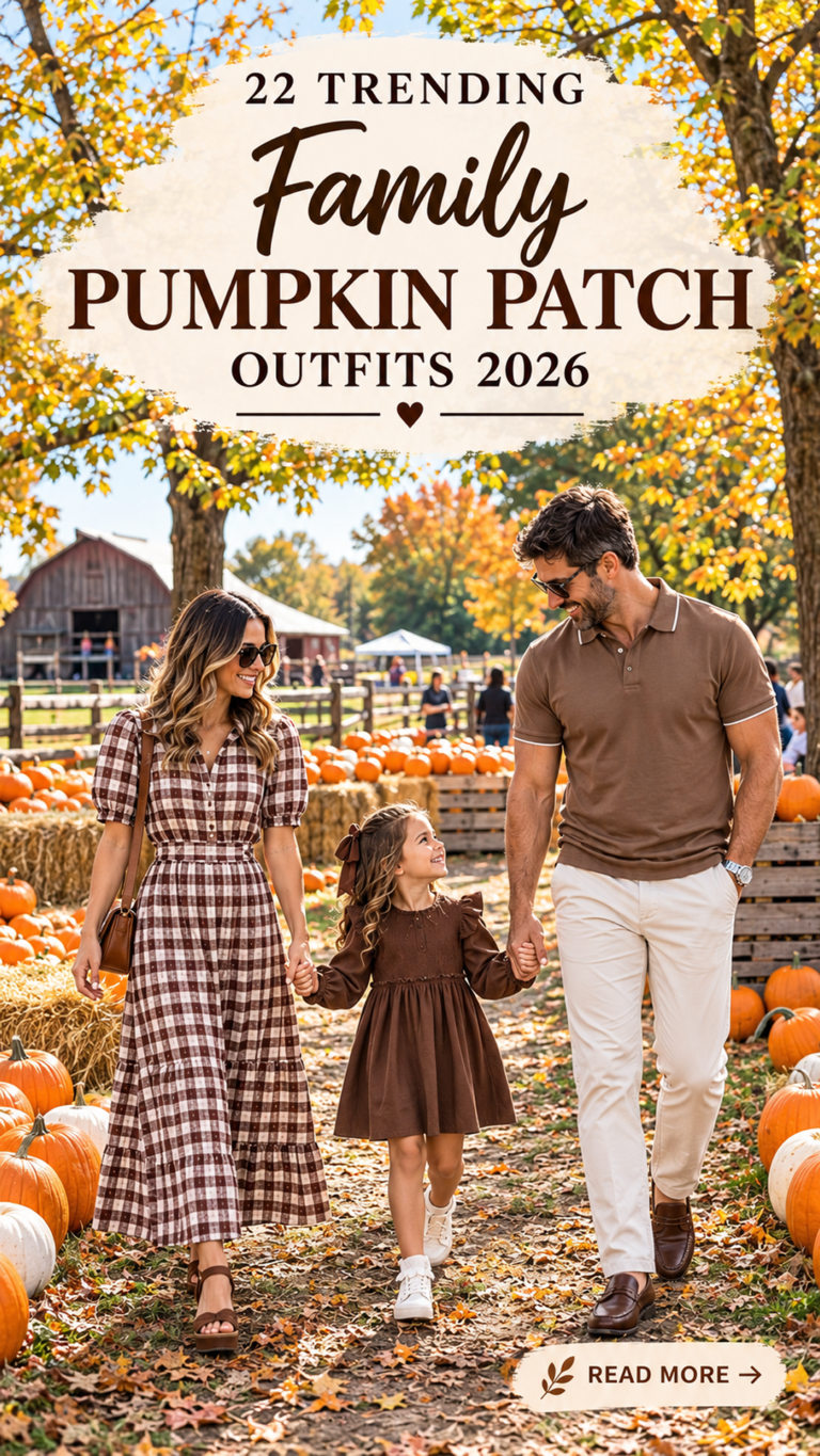 22 Family Pumpkin Patch Outfits 2026 | Matching Fall Photo Session Ideas