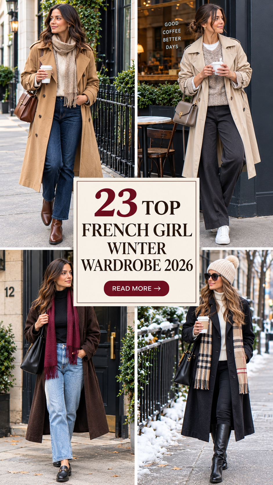 23 French Girl Winter Wardrobe 2026 | Timeless Parisian Chic & Berets
