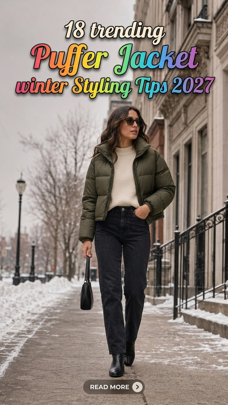 18 Puffer Jacket winter Styling Tips 2027 | How to Look Slim & Stylish