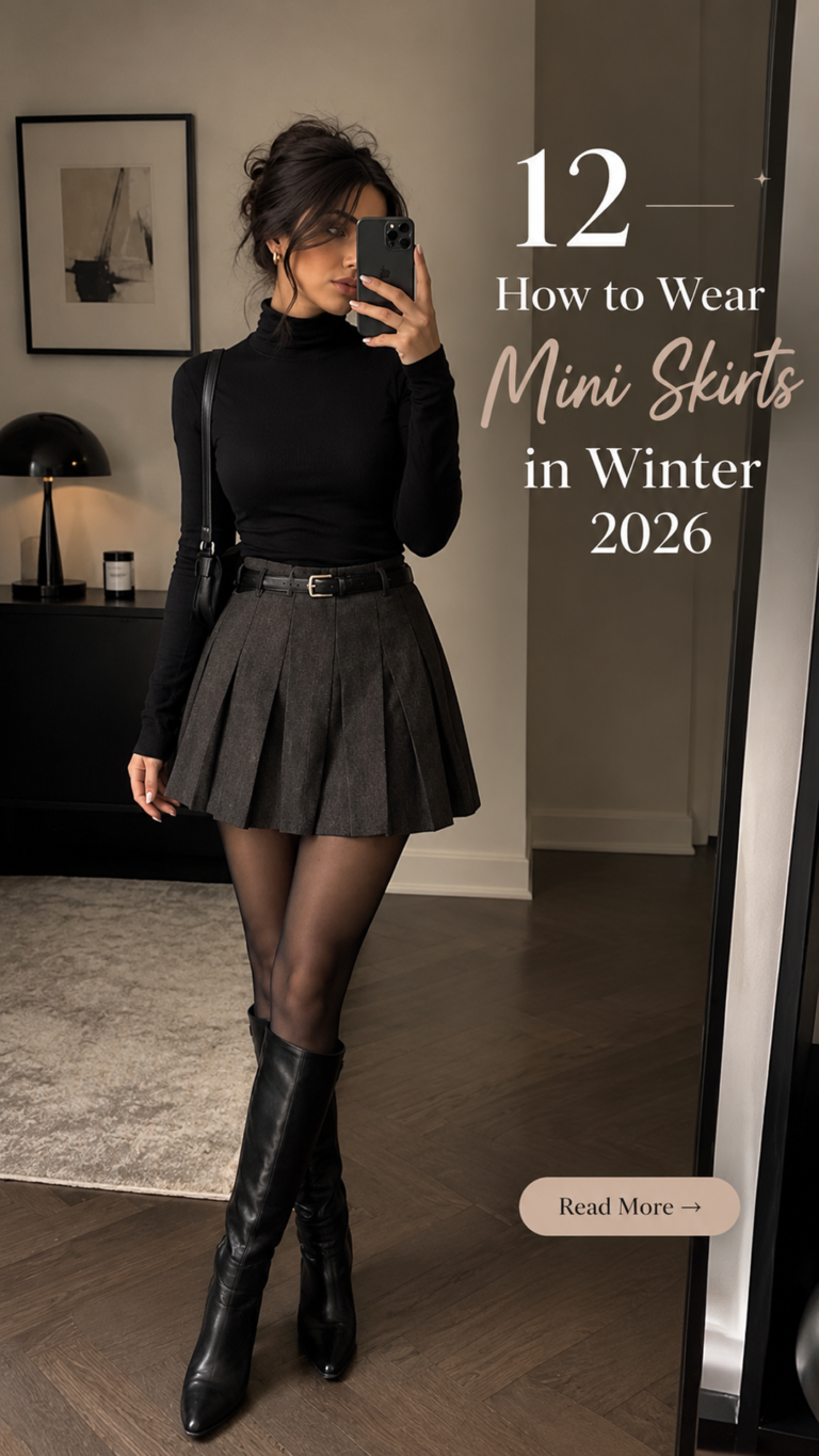 12 How to Wear Mini Skirts in Winter 2026 | Boots, Tights & Layering Hacks