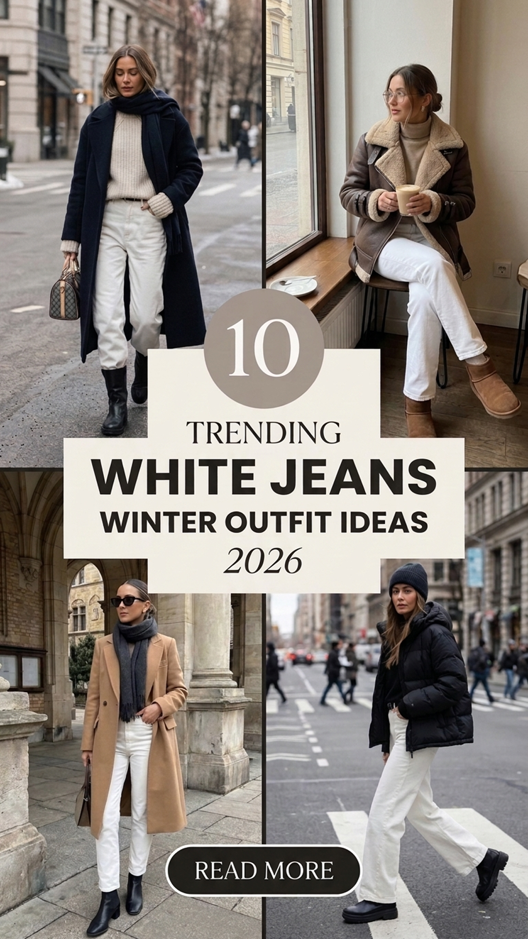 10 White Jeans Winter Outfit Ideas 2026 | Breaking the "No White After Labor Day" Rule