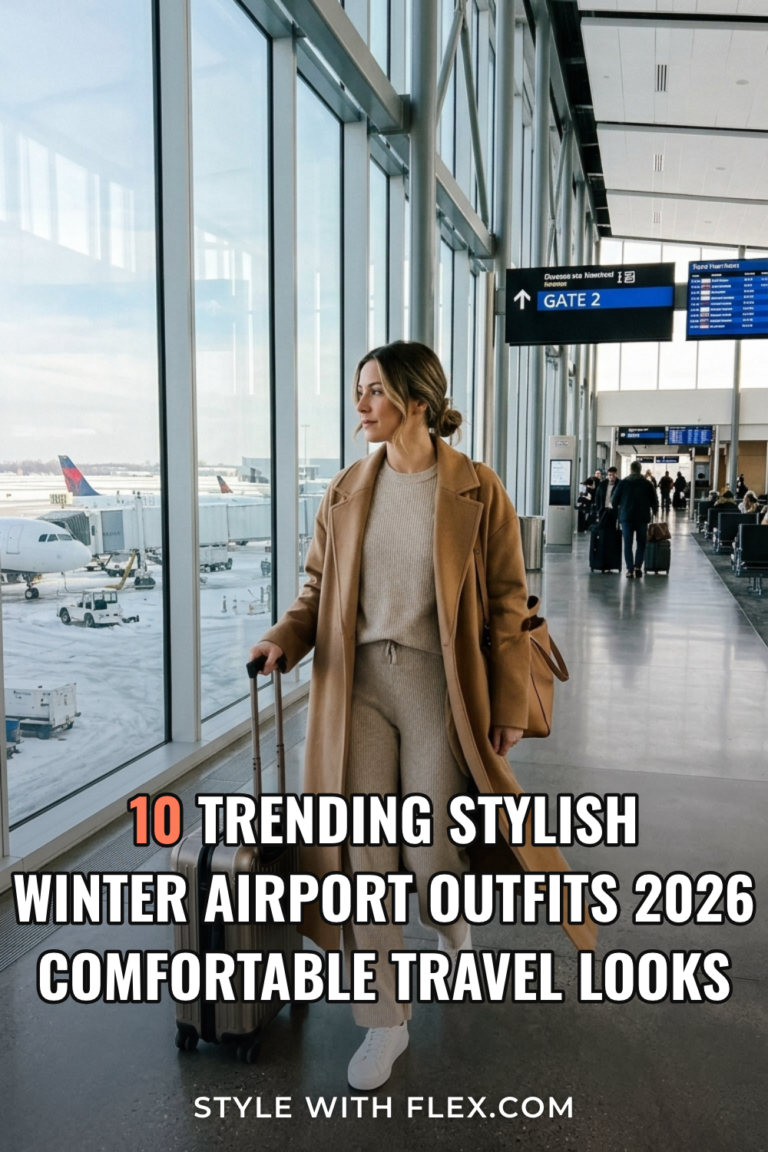 10 Stylish Winter Airport Outfits 2026 Comfortable Travel Looks